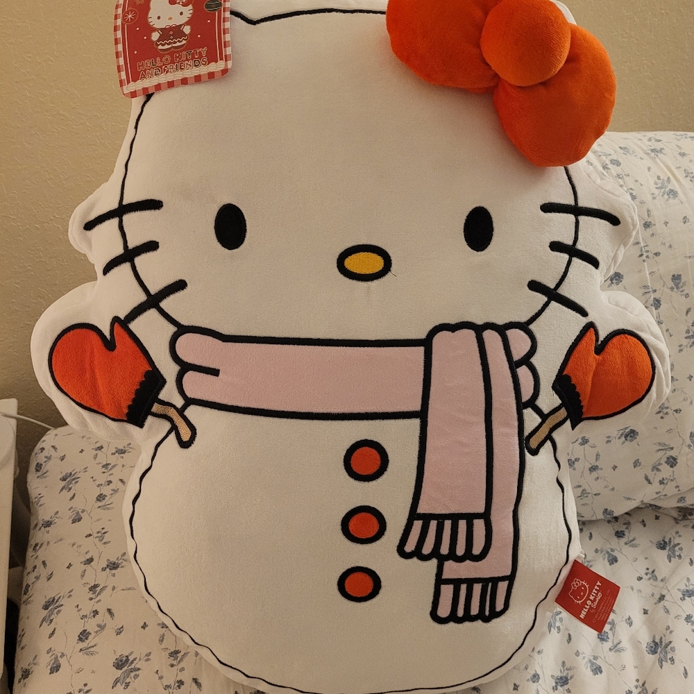 Hello Kitty Snowman Pillow